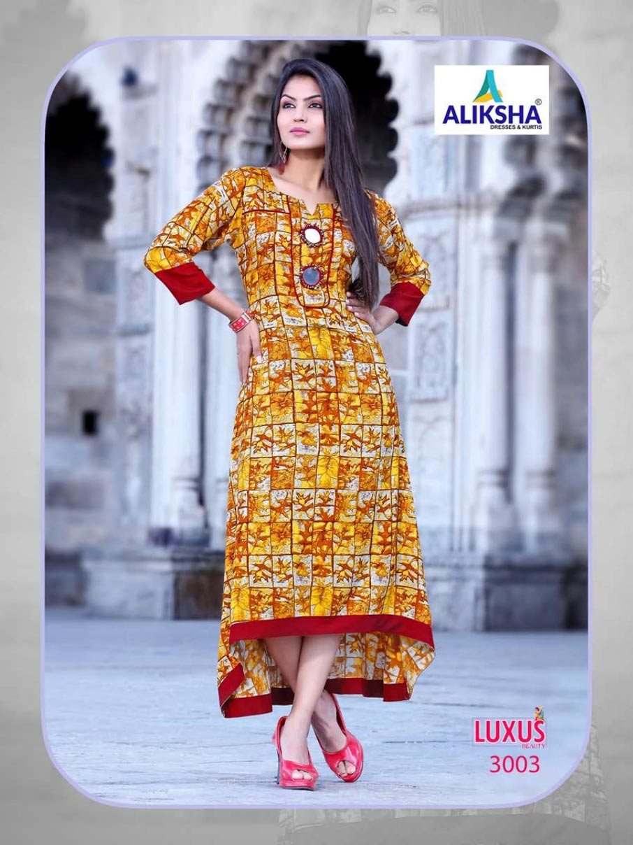 Luxus Beauty Vol-3 Aliksha Rayon Print Kurti Traders Luxus Beauty Vol-3 Aliksha Rayon Print Kurti Traders